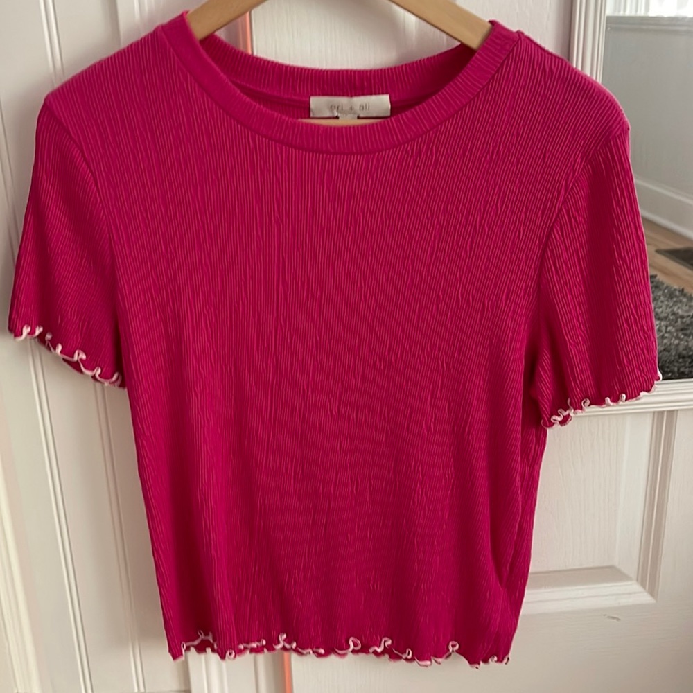 Eri and Ali lettuce edge top Anthropologie Sz S NWT